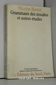 Grammaire des insultes