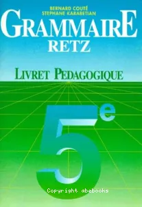 Grammaire Retz 5e