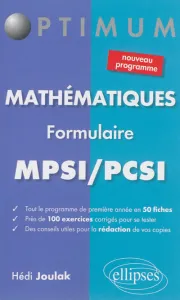 Formulaire mathématiques MPSI-PCSI