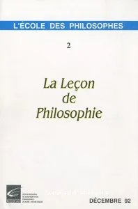 leçon de philosophie (La)