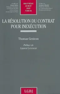 Résolution du contrat pour inexécution (La)