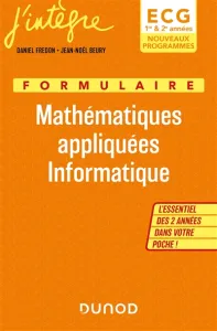 Formulaire mathématiques appliquées, informatique ECG 1re & 2e années