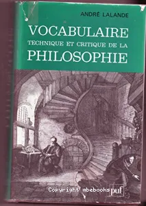 Vocabulaire Technique et critique de la Philosophie