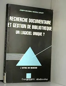 Recherche documentaire et gestion de bibliothèque