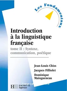 Introduction à la linguistique française