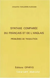 Syntaxe comparée du français et de l'anglais